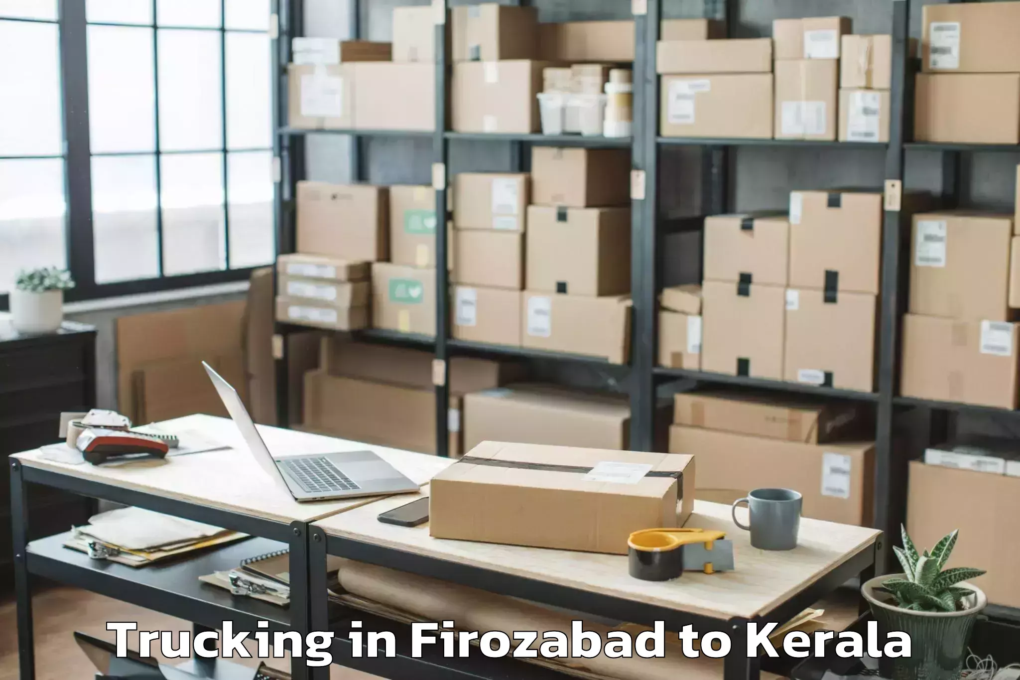 Book Firozabad to Mannarkkad Trucking